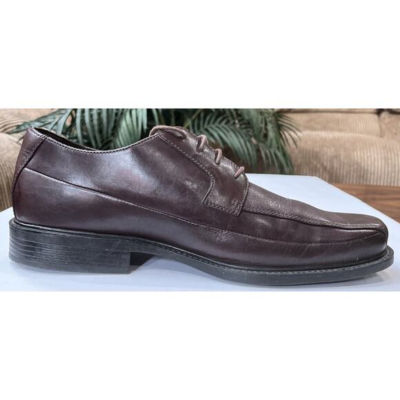 Mens Rockport Brown Dress Shoe 503002 Sz12 Square Toe - Picture 2 of 8